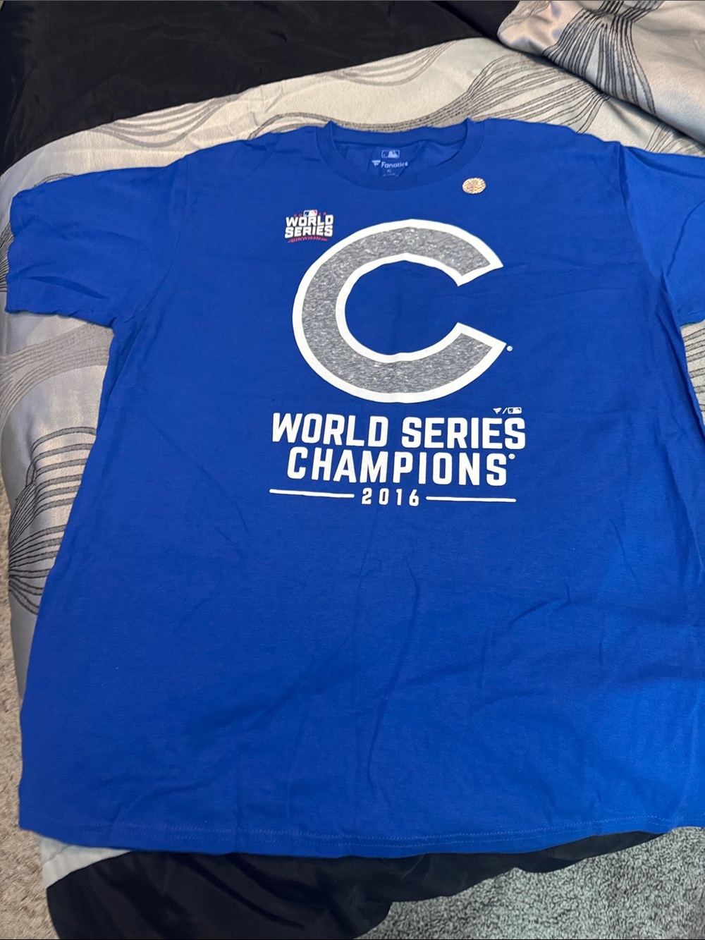 Majestic Blue Chicago C Logo World Series T-Shirt
